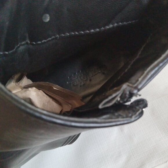 Charlotte Russe Black Faux Leather Chunky Block Heel Ankle Booties Women's 8 - Picture 5 of 12